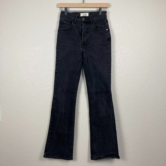 Free People We The Free French Girl Flare Jean Misty Black 24 Revolve - Picture 5 of 16